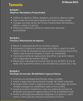 Módulos del curso Libertad Financiera 360 en Hotmart